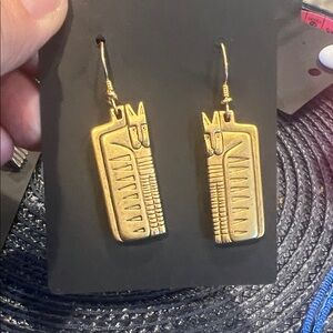 Gold Egyptian Style Earrings